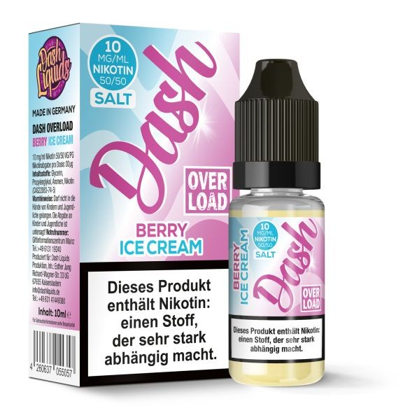 Dash Overload Nikotinsalz Liquid - Berry Ice Cream 10ml