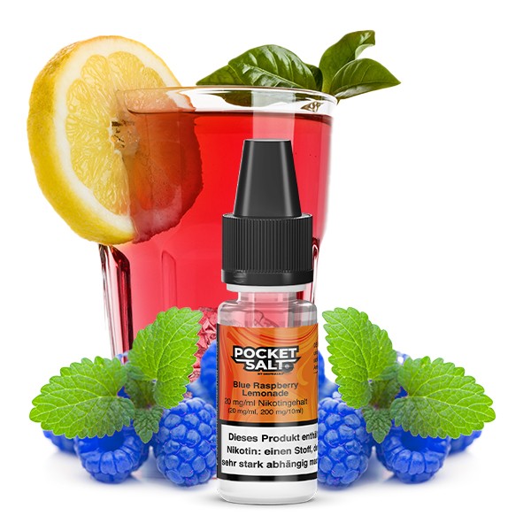 Pocket Salt Nikotinsalz Liquid - Blue Raspberry Lemonade 10ml 20mg/ml