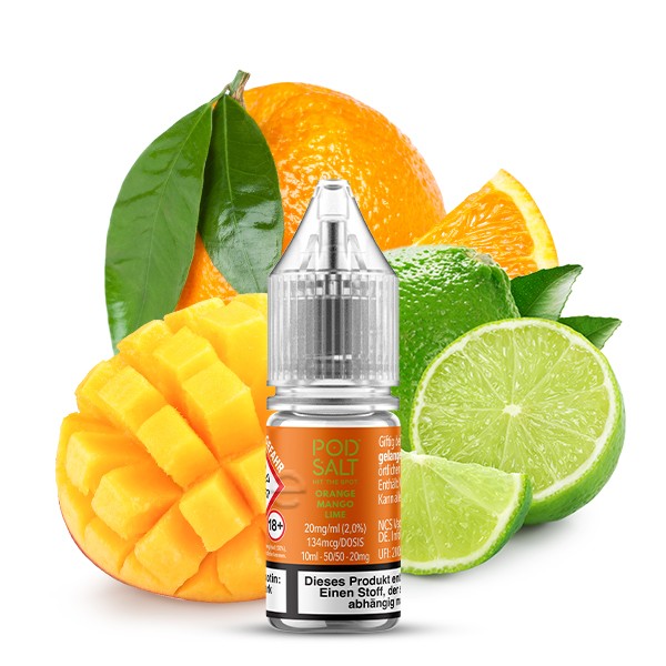 Pod Salt Xtra Nikotinsalz Liquid - Orange Mango Lime 10ml