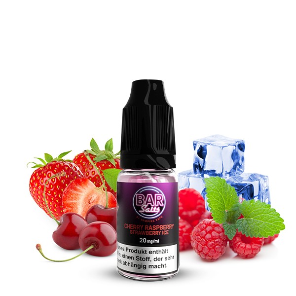 Bar Salts Nikotinsalz Liquid - Cherry Raspberry Strawberry Ice 10ml