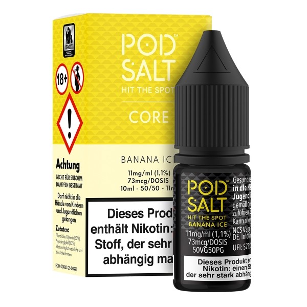 Pod Salt Core Liquid - Banana Ice 10ml