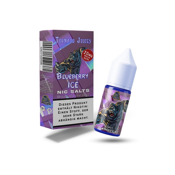 Tornado Juices Nikotinsalz Liquid - Blueberry Ice 10ml 20mg/ml
