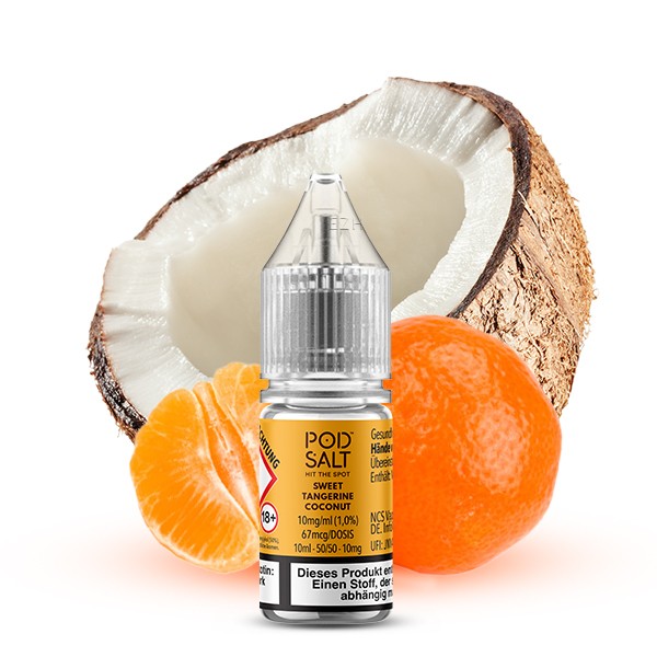 Pod Salt Xtra Nikotinsalz Liquid - Sweet Tangerine Coconut 10ml