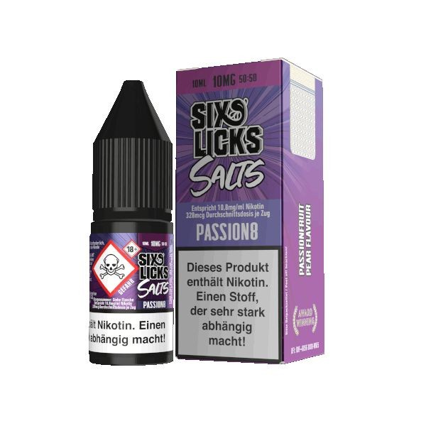 Six Licks Nikotinsalzliquid - Passion8 10ml