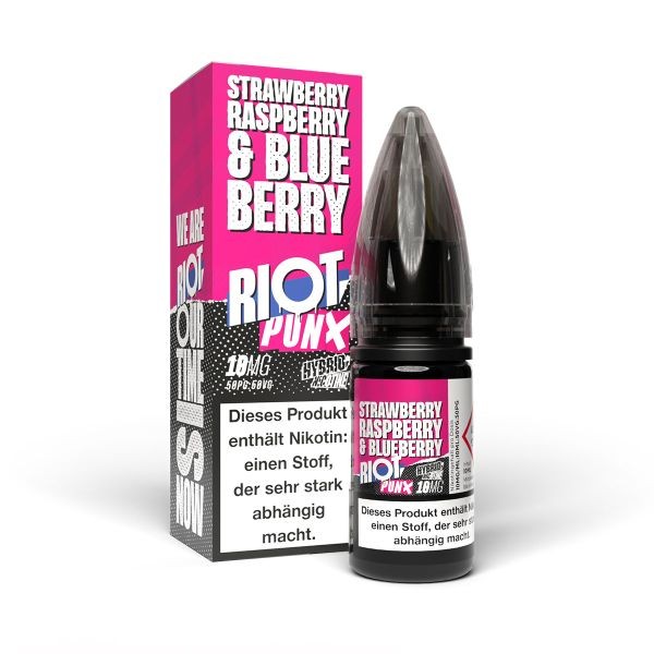 Riot Squad PUNX Hybrid Liquid - Strawberry, Raspberry &amp; Blueberry 10ml