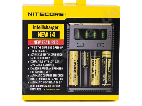 Nitecore NEW i4 Ladegerät 4 Schacht Intellicharger