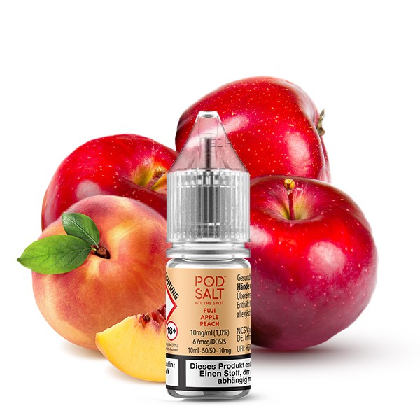 Pod Salt Xtra Nikotinsalz Liquid - Fuji Apple Peach 10ml